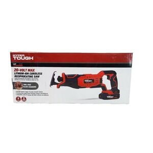 Hyper Tough 20 Volt Max Lithium Ion Reciprocating Saw w/ Battery Charger Blade